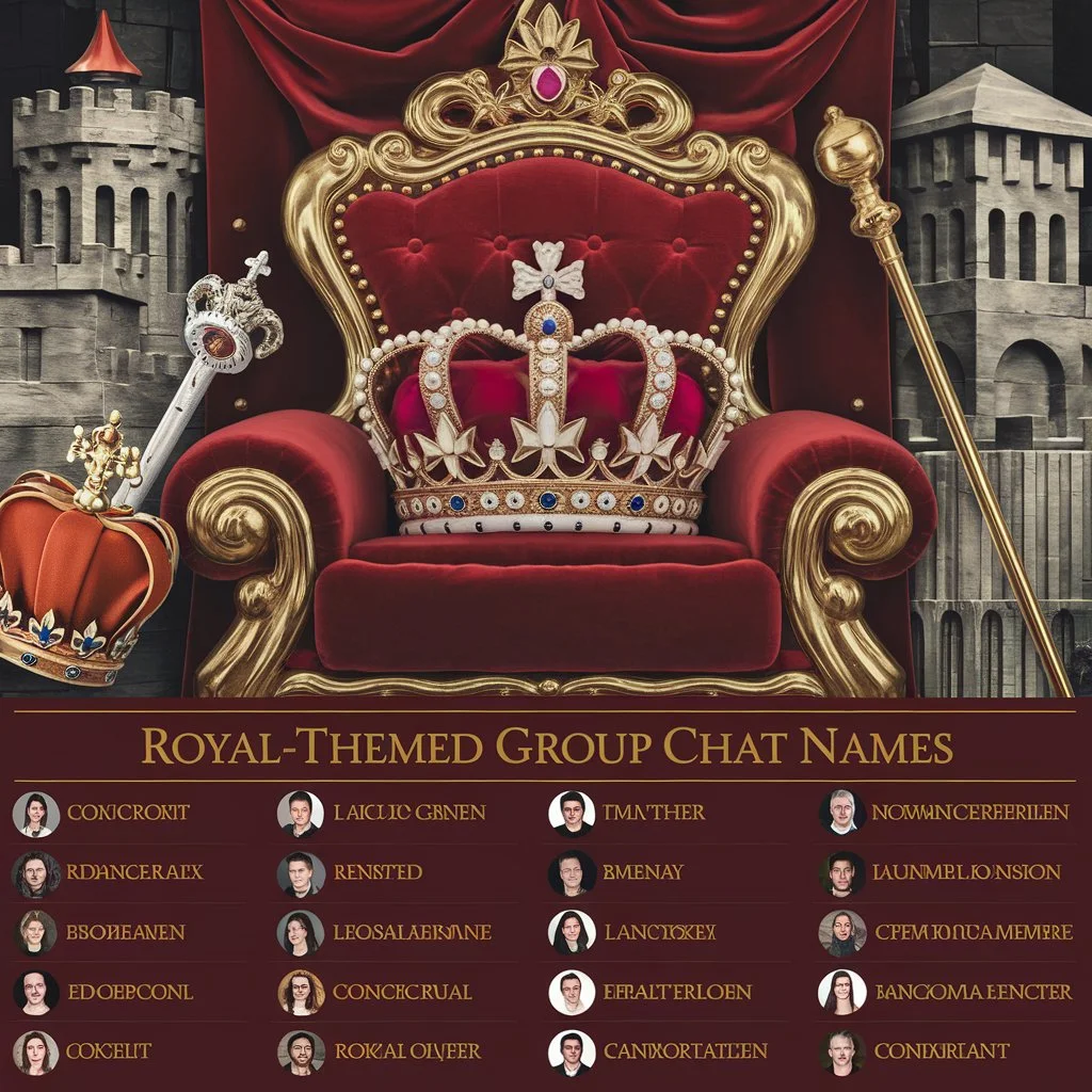 Royal-Themed Group Chat Names