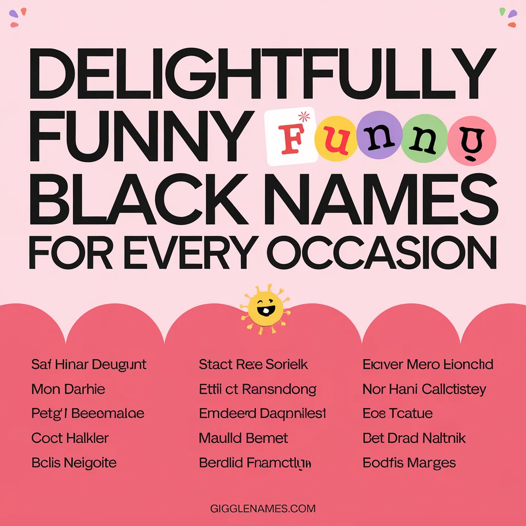 Delightfully Funny Black Names for Every Occasion