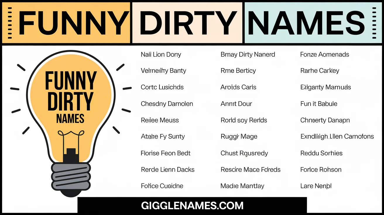 funny dirty names.