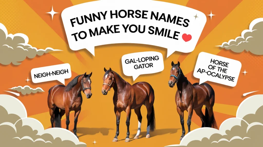 200+Funny Horse Names to Make You Smile 😄