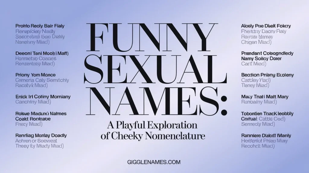 95+Funny Sexual Names: A Playful Exploration of Cheeky Nomenclature